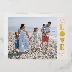 Foil Geo Love Valentine's Day Carte photo - Saumon