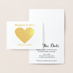 Foil Heart Enregistrer les cartes de date