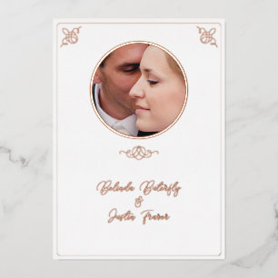 Foil Line Couple Faire-part de mariage Foil Invita