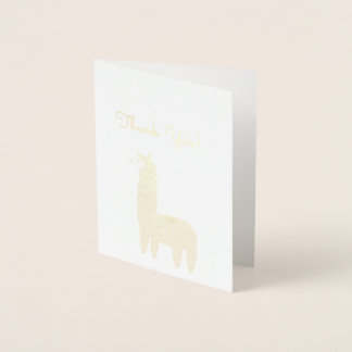 Foil Llama Carte de remerciements