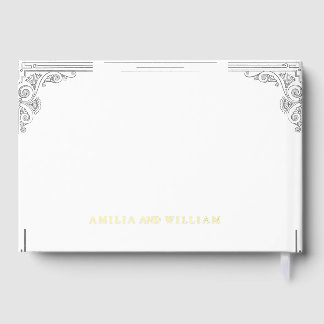 Foil Mariage livre d'hôtes - Élégant minimaliste