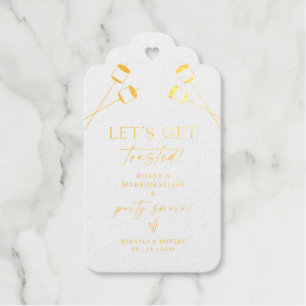 Foil S'mores Kit Favor Tag Étiquette de la fête de