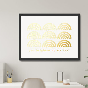 Foil Stamped Rainbows You Brighton My Day Poster