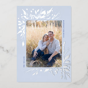 Foil Winter Wonderland Carte photo de vacances