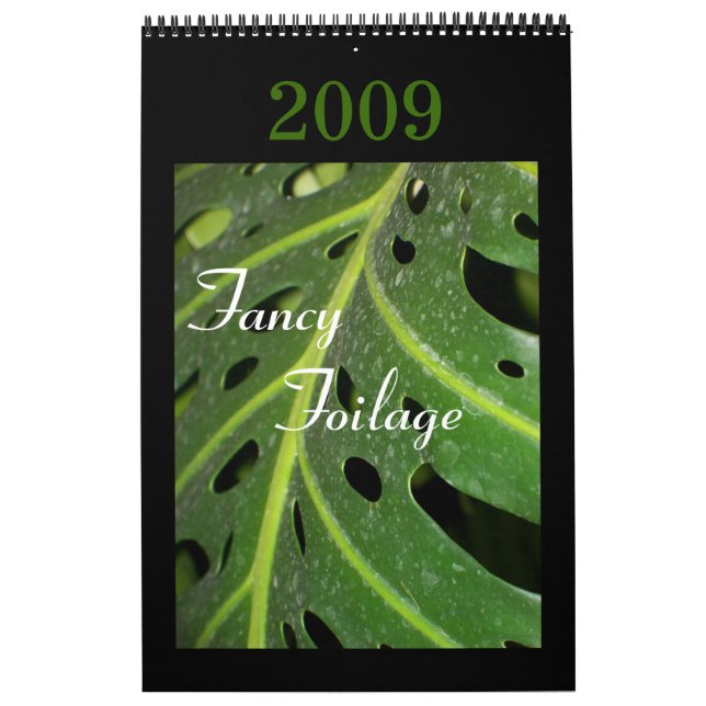 Foilage de fantaisie, calendrier 2009 (Protection)