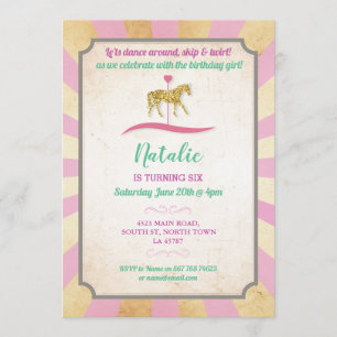 Foire aux Invitations du Carousel Horse Horse Part