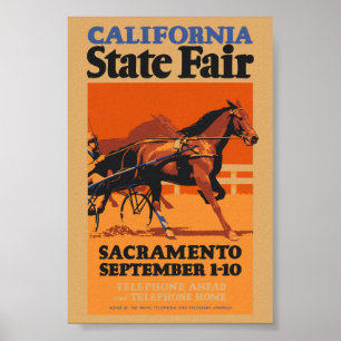 Foire d'État de Californie affiche vintage USA 193