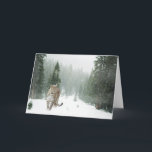 Folded Note Card LEOPARD NOTECARD<br><div class="desc">NOTECARD
LEOPARD IN SNOW
CHRISTMAS CARD OR ANYTIME CARD
CUSTOMIZABLE, 
EASY TO ADD TEXT OR PERSONALIZE IF YOU LIKE</div>