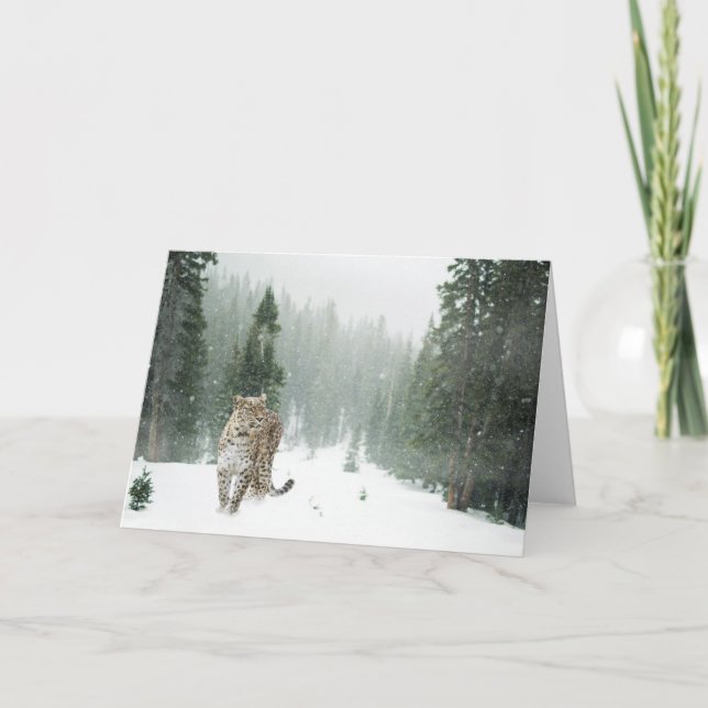 Folded Note Card LEOPARD NOTECARD (Devant)