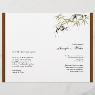 Foliage d'automne dans le programme de mariage Bro