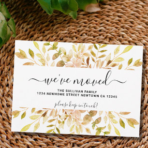 Foliage d'automne Nous avons déménagé Faire-part