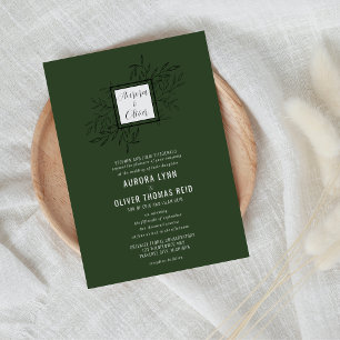 Foliage délicat Profond Invitation de mariage