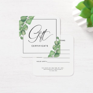 Foliage moderne Carte cadeau Simple Botanique Verd