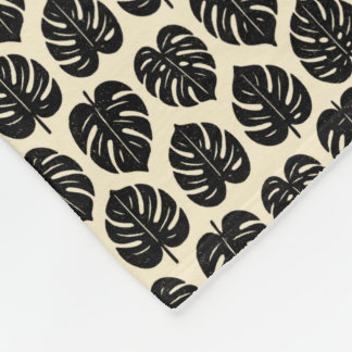 Foliage Monstera Couverture en polaire