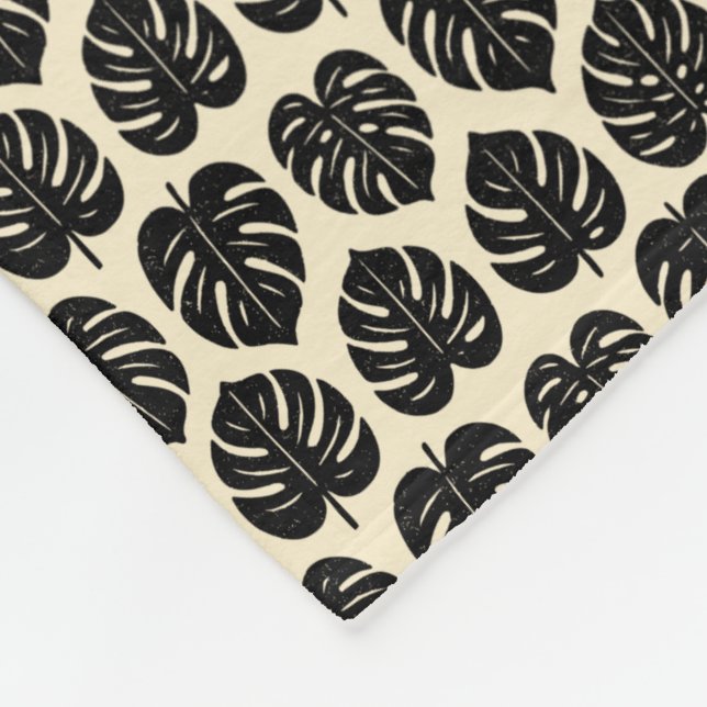 Foliage Monstera Couverture en polaire (Coin)