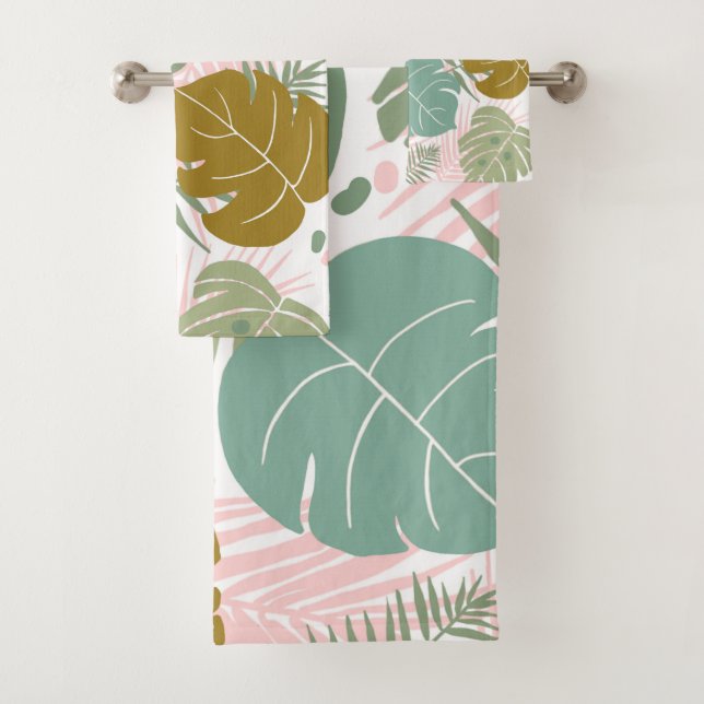 Foliage Tropical - Motif Monstère Et Feuille De Pa (En situation)
