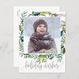 Foliage Vacances Voeux Noël Photo Carte postale