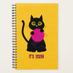 FOLIE! Planificateur 2026 – Tricot + Chat 🧶🐈⬛