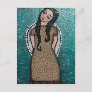FOLK ART Angel PAR LORI EVERETT carte postale