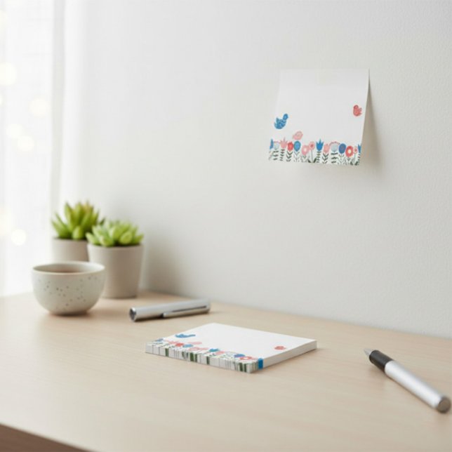 Folk Art Birds and Flowers Post-it® Notes (Créateur téléchargé)