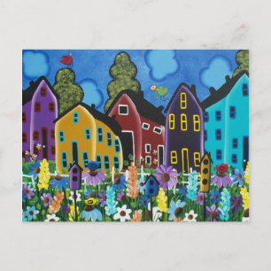 FOLK ART Busy Bee BY LORI EVERETT carte postale