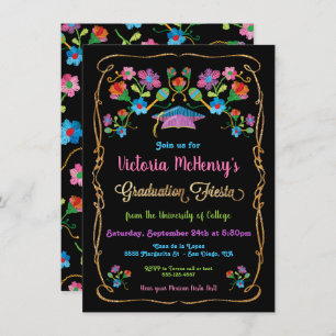 Folk Art Mexicaine Fiesta Graduation Invitation