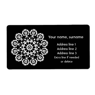 Folk en noir - Monochrome Lowicz Étiquette de livr