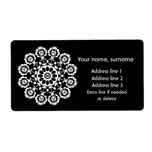 Folk en noir - Monochrome Lowicz Étiquette de livr (Devant)