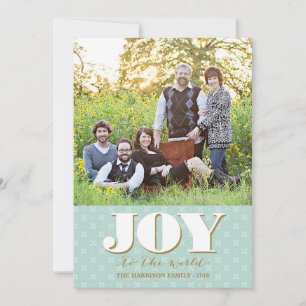 Folk Joy Christmas Card Carte photo de vacances