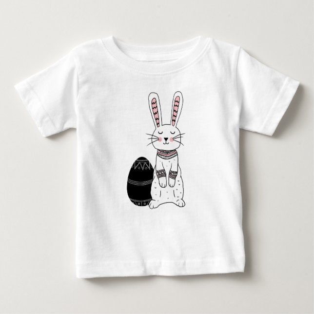 Folk Lapin Lapin Lapin Bébé T-Shirt (Devant)