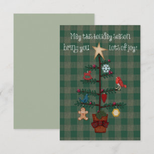 Folkart Arbre de Noël Plaid Revêtement