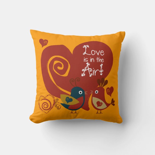 Folkart Birds Love est dans le Coussin aérien (Recto)
