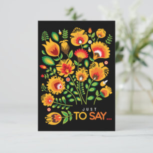 Folklore génial Juste pour dire... Carte de remerc