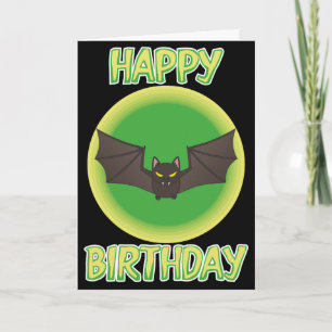 Folle carte d'anniversaire de batte