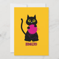 FOLLE ! Carte de vœux – Tricot + Chatte