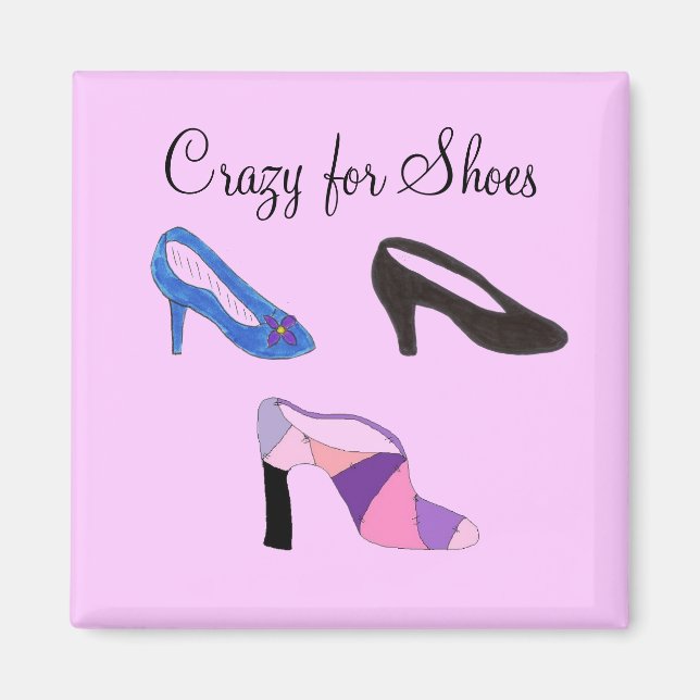 Folle de chaussures - aimant (Devant)