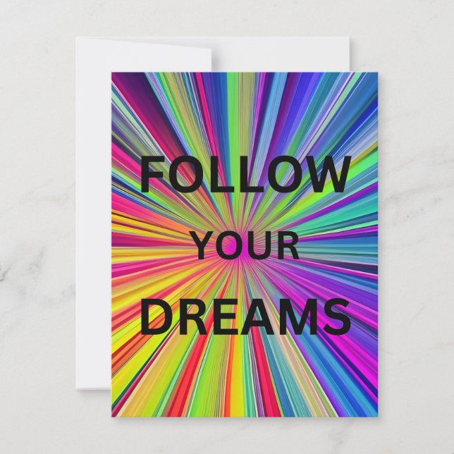 Follow Your Dreams Flat Card (Devant)