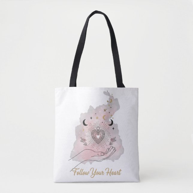 Follow Your Heart Personalised Tote Bag - Celestia (Devant)