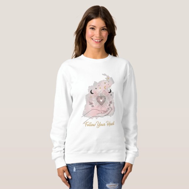"Follow Your Heart Sweatshirt - Celestial (Devant entier)