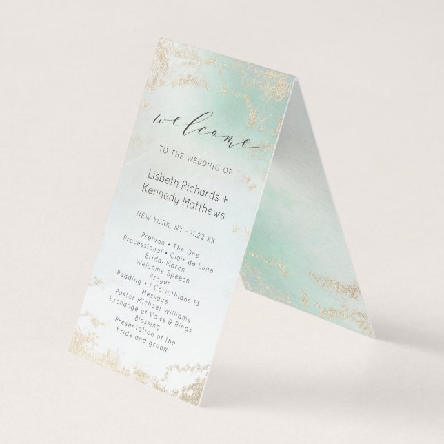Fond Abstrait Aqua Ombre avec Parties scintillant  (Front)