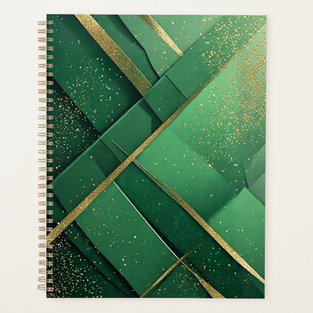 Fond Abstrait Vert Élégant Avec Paillettes (Devant)