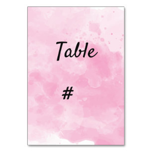 Fond aquarelle Romantique numéro de table