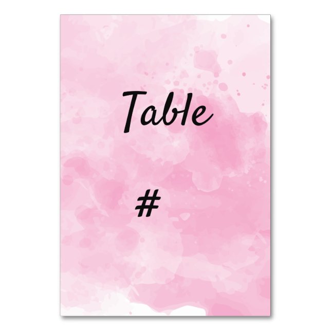 Fond aquarelle Romantique numéro de table (Par défaut)