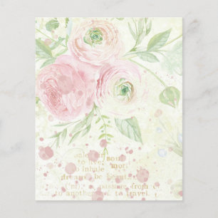 Fond de scrapbook à roses aquarelles roses
