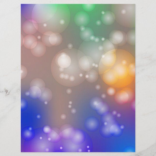 Fond de scrapbook arc-en-ciel bokeh flou coloré (Devant)