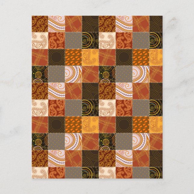 Fond de scrapbook en patchwork d'automne (Devant)