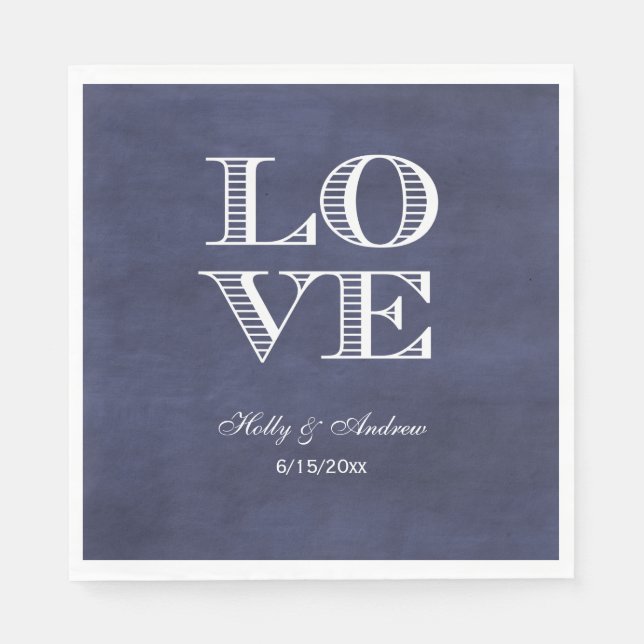 Fond de tableau noir Navy, serviettes en papier bl (Devant)
