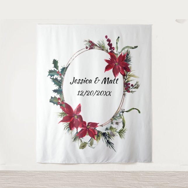 Fond de tapisserie pour photobooth de mariage de N (Devant)