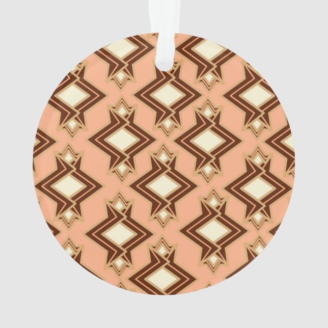 Fond d'écran Art Déco Motif, corail et Brown (dos)