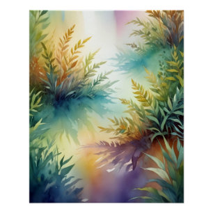 Fond d'écran de poster de feuille abstraite Arbre 